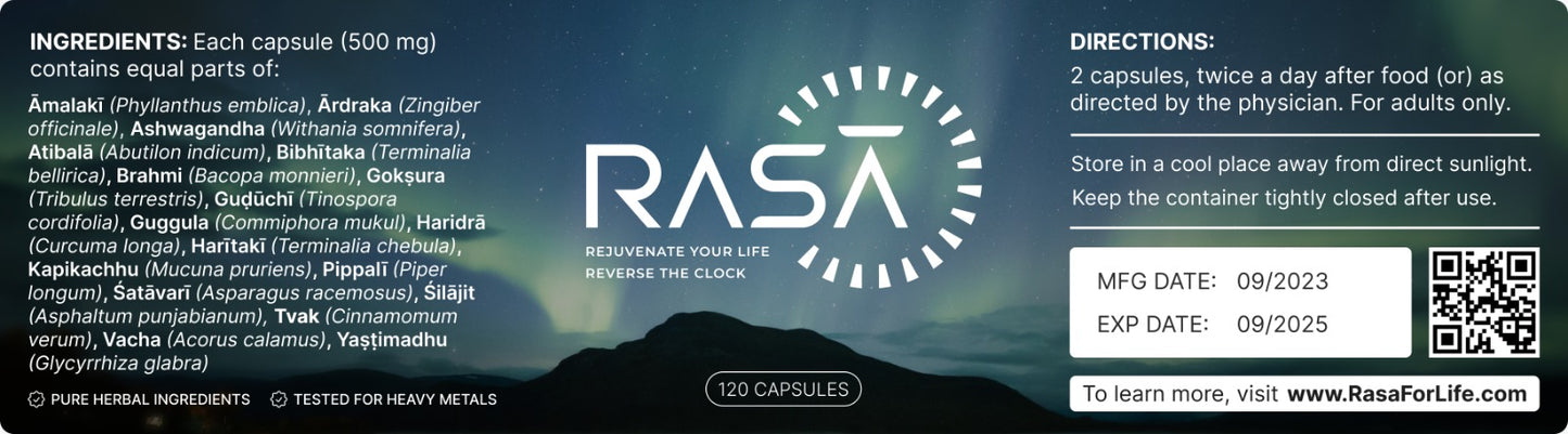 Rasa - pack of 3 bottles of 120 capsules each